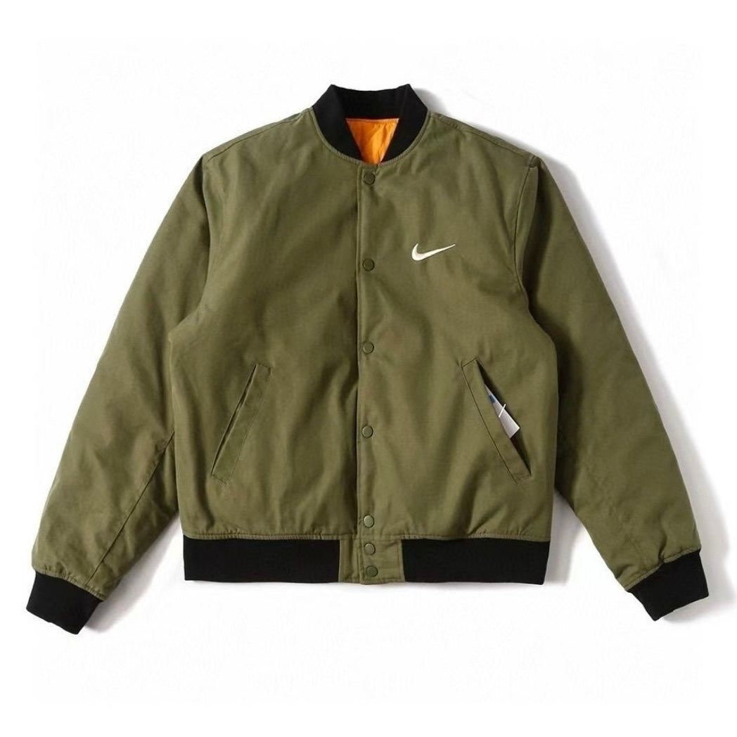 Reversible Varsity Jacket Green & Black