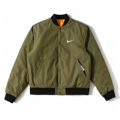 Reversible Varsity Jacket Green & Black