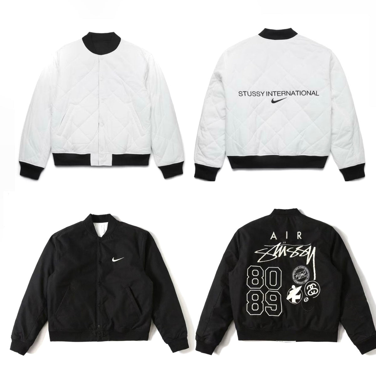 Reversible Varsity Jacket Green & Black