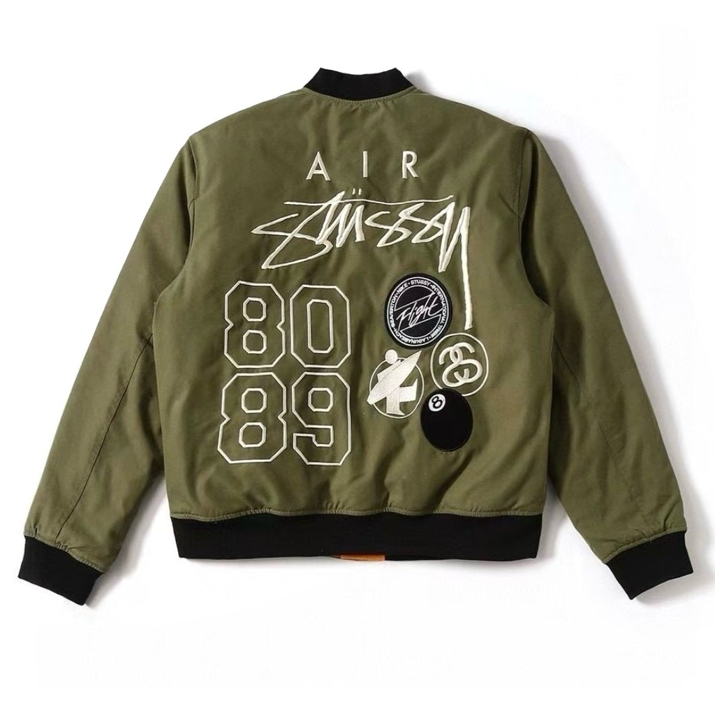 Reversible Varsity Jacket Green & Black
